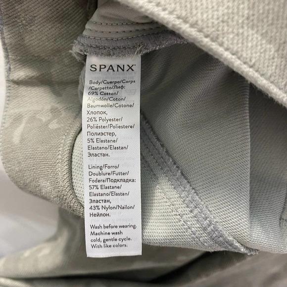 Spanx Stone Wash Camo Jean-Ish Ankle Leggings in Green Gray Size US XS - Picture 10 of 11